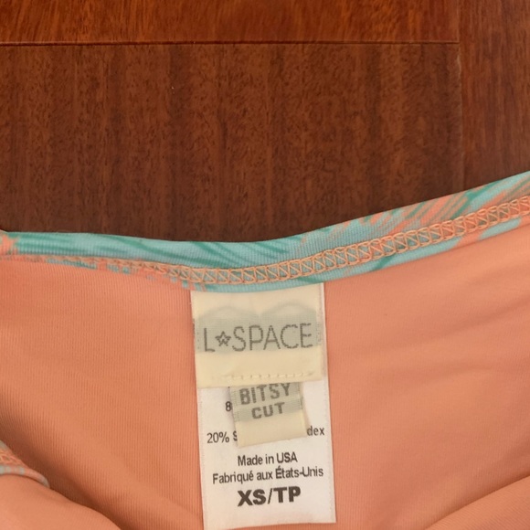 l*space pink and teal bikini bottoms - Picture 2 of 2